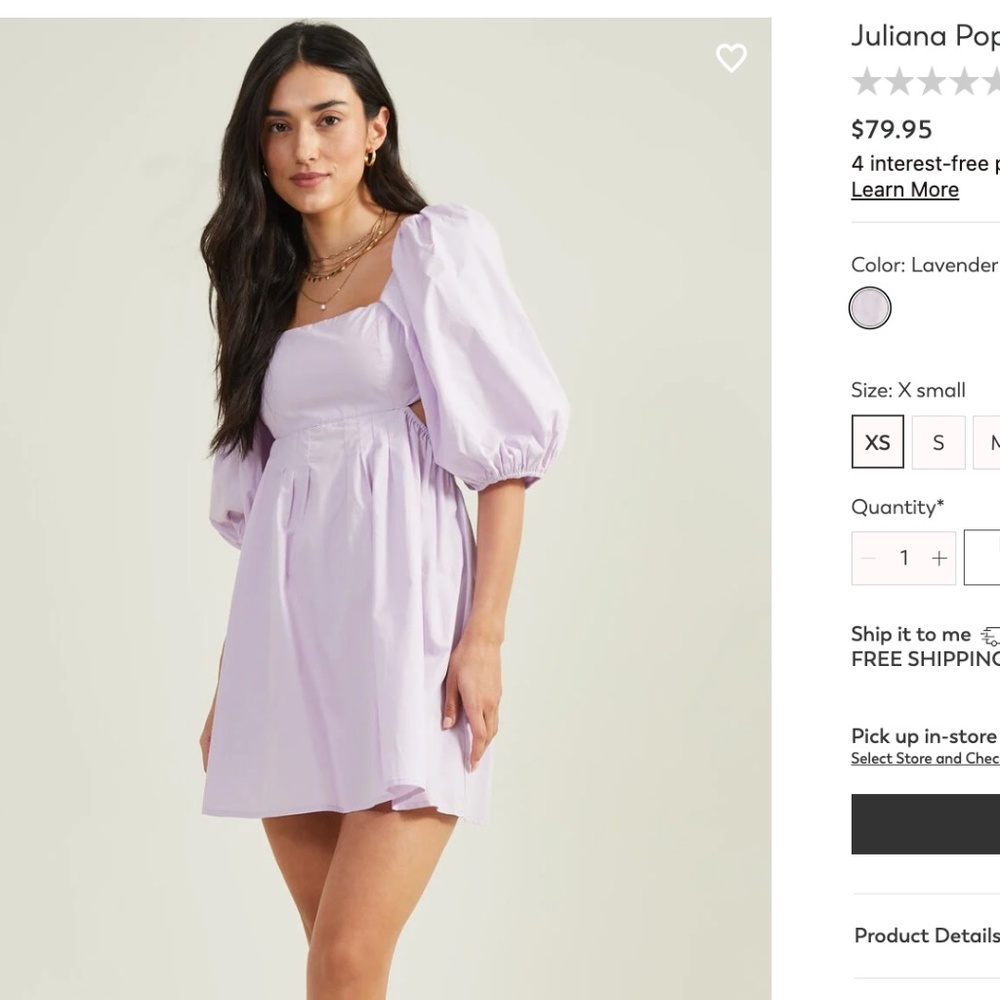 Purple mini dress